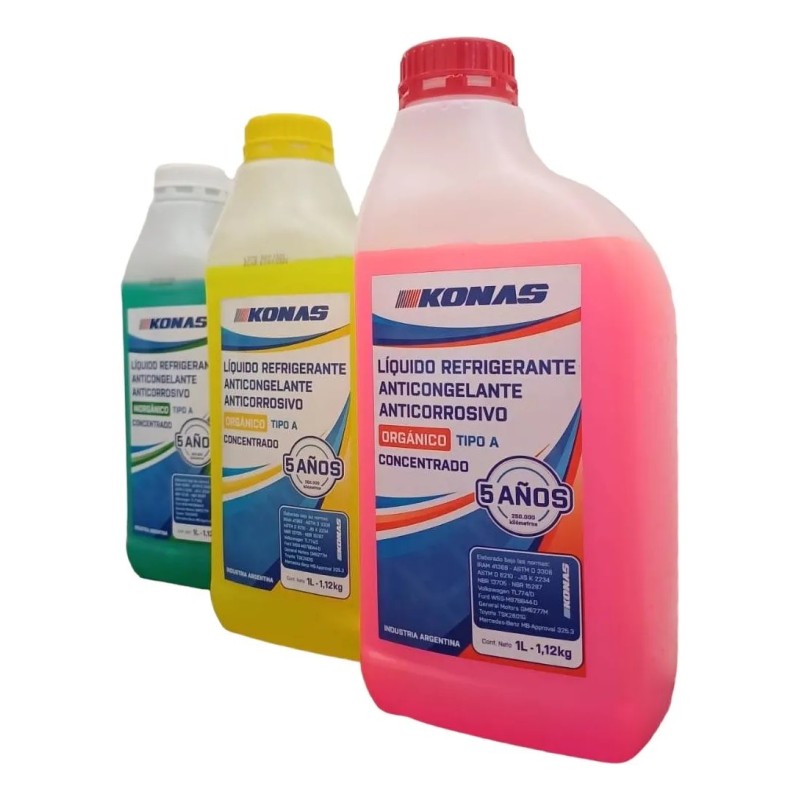 Liquido Refrigerante Konas X 1lt 100% Concentrado Por Unidad